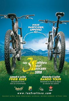 Les 3 Vallées présentent la 10éme édition des 3 VTT...